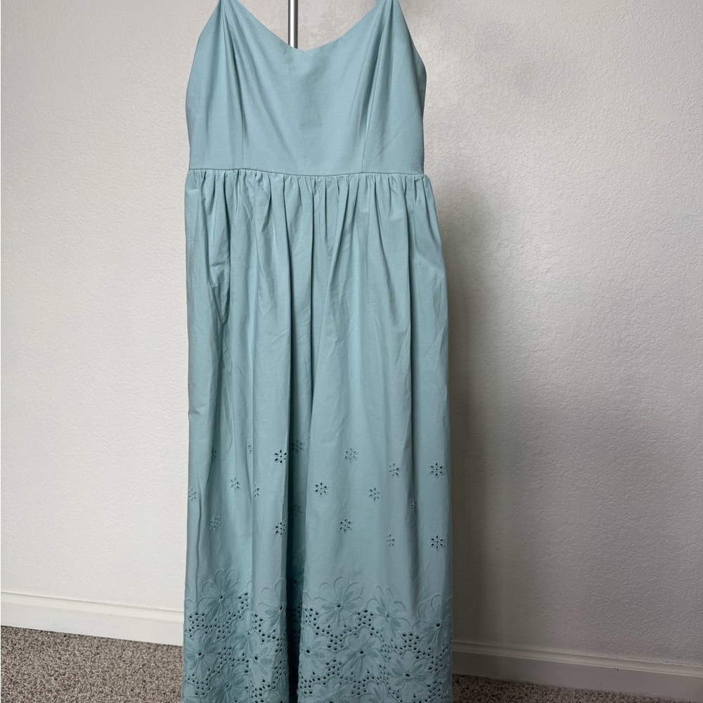 Women’s Light Blue Eyelet Maxi Dress